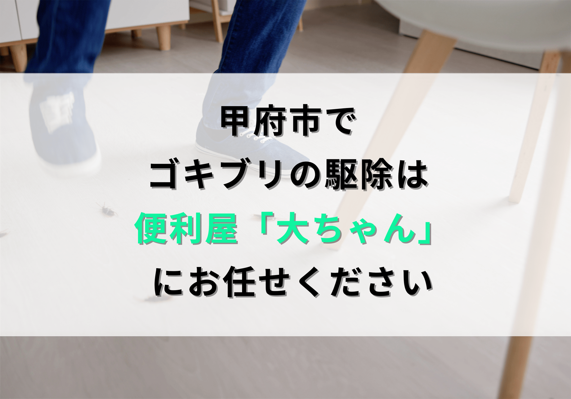 甲府市でゴキブリ駆除は便利屋「大ちゃん」へおまかせください